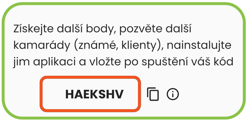 Opište si svůj kód - pro identifikaci vaší pomoci